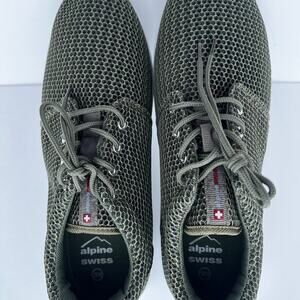 ALPINE SWISS Fashion sneakers, lace up, green, men's size 12 M, NIB